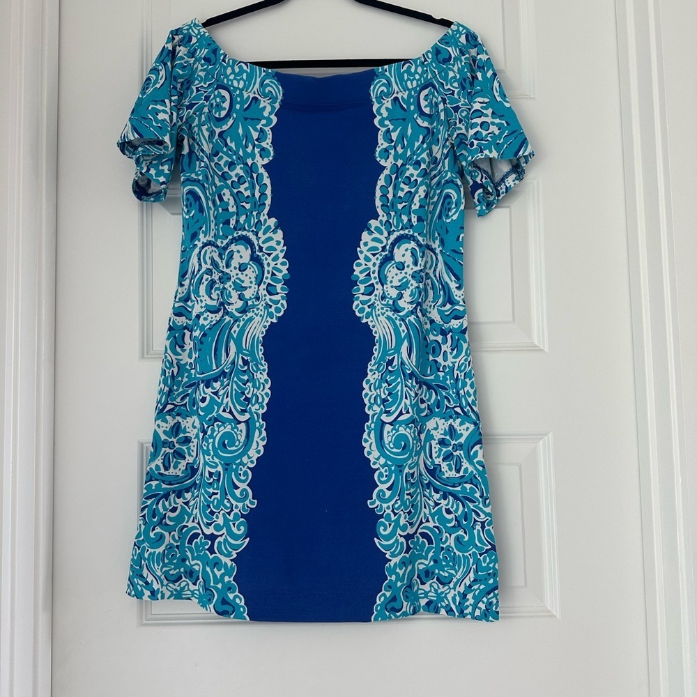 Blue Patterned Women's Dress‎